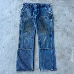 Y2K Carhartt relaxed fit denim double knee work wear carpenter pants